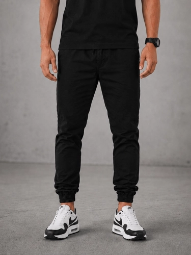 Spodnie Materiałowe Jogger "Classic Icon" Czarne / Złote za 199,00 zł 2