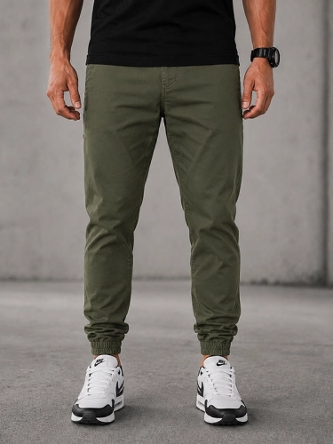 Spodnie Materiałowe Jogger "Laur Icon" Khaki / Białe za 199,00 zł 2