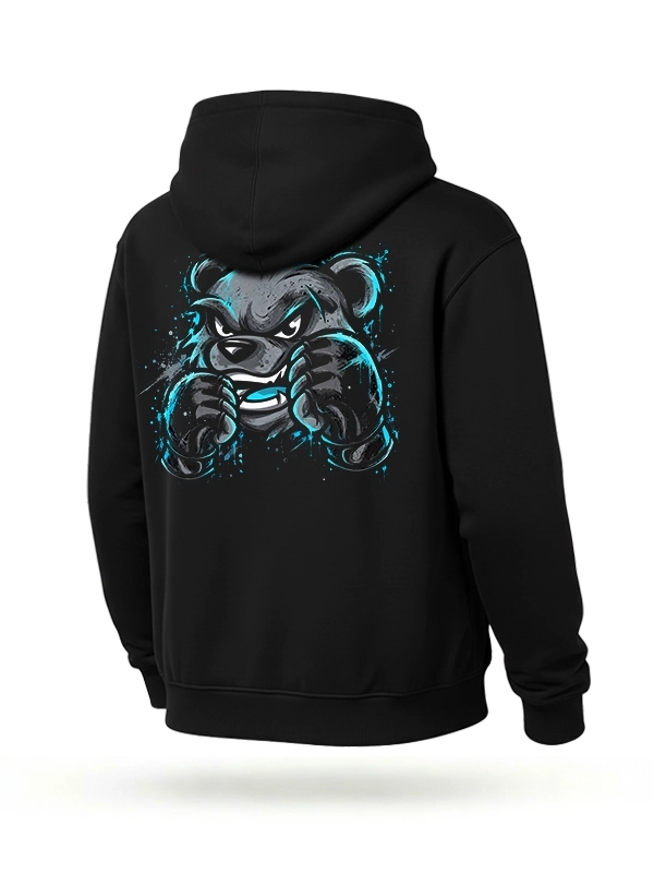 Bluza z kapturem "Fighter Bear Blue" - czarna za 249,00 zł