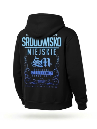 Bluza z kapturem "Theme 2.0"  - czarna / błękitna za 249,00 zł