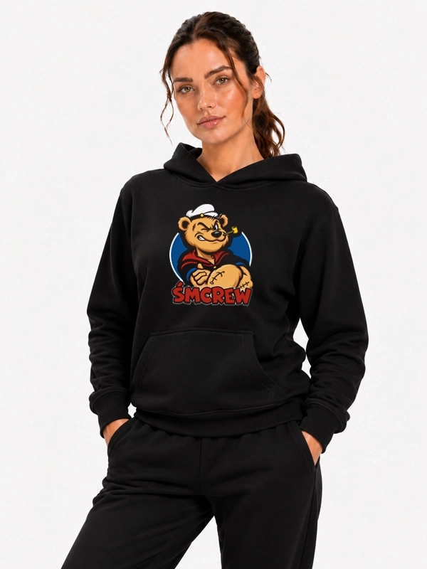 Hoodie "Spinach Bear" - black for 249,00 PLN