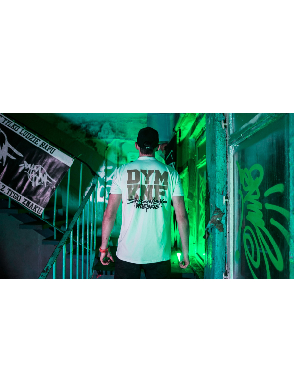 T-shirt "Środowisko Miejskie & DYM KNF" - White SM_680 Środowisko Miejskie T-SHIRTS