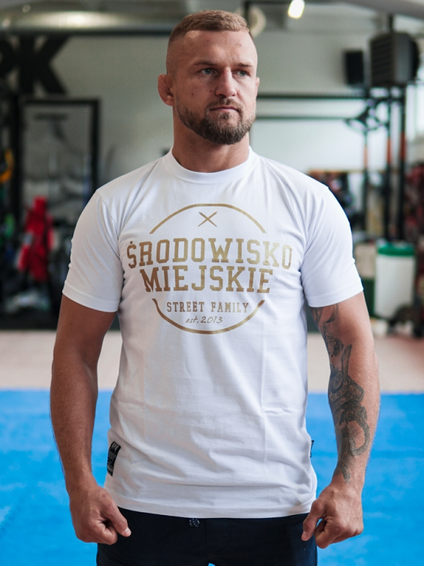 T-shirt "Theme" - White / Gold SM_534 Środowisko Miejskie T-SHIRTS