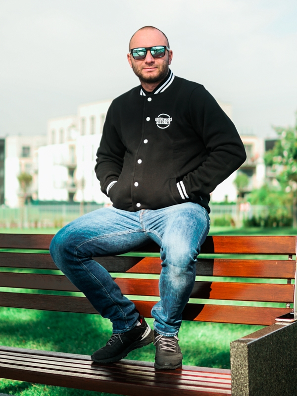 Baseball Blouse "Classic" Black/White SM_885 Środowisko Miejskie SWEATSHIRTS ZIP