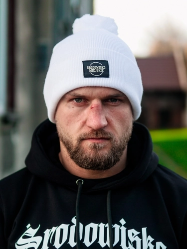 Winter hat "Classic" Pompon - White SM_636 Środowisko Miejskie WINTER HATS 2