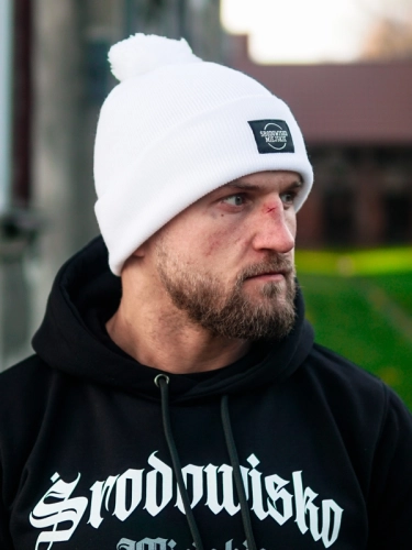 Winter hat "Classic" Pompon - White SM_636 Środowisko Miejskie WINTER HATS