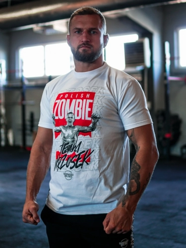 Koszulka "Środowisko Miejskie & Marcin "Polish Zombie" Wrzosek" - Biała SM_948 Środowisko Miejskie