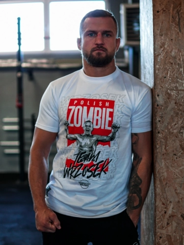 Koszulka "Środowisko Miejskie & Marcin "Polish Zombie" Wrzosek" - Biała SM_948 Środowisko Miejskie