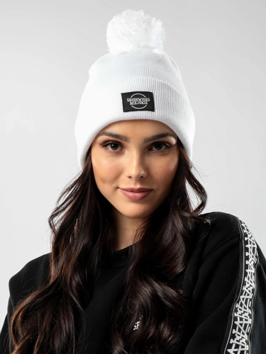 Winter hat "Classic" Pompon - White SM_636 Środowisko Miejskie WINTER HATS 2