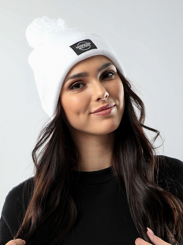 Winter hat "Classic" Pompon - White SM_636 Środowisko Miejskie WINTER HATS
