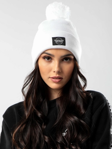 Winter hat "Classic" Pompon - White SM_636 Środowisko Miejskie WINTER HATS 1