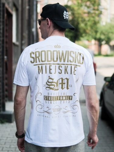 T-shirt "Theme" - White / Gold SM_534 Środowisko Miejskie T-SHIRTS