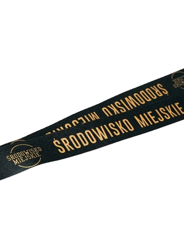Key lanyard "Classic" Black/Gold SM_575 Środowisko Miejskie STRINGS 2
