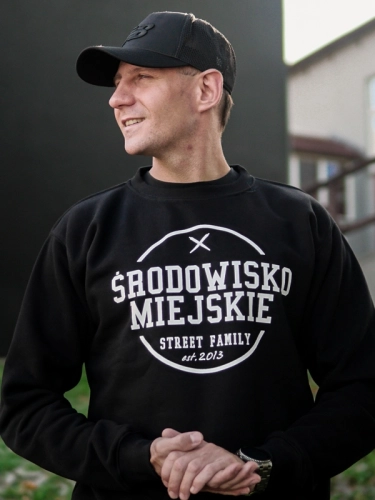 Crewneck "Theme" - Black / White Środowisko Miejskie - 1 2