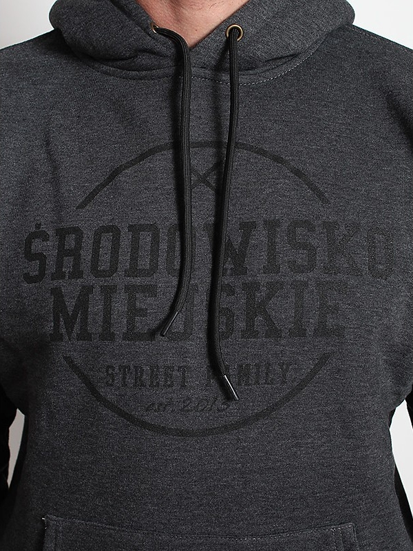 Hoodie "Theme" - Graphite/Black SM_608 Środowisko Miejskie HOODIE