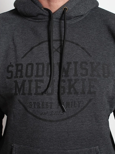 Hoodie "Theme" - Graphite/Black SM_608 Środowisko Miejskie HOODIE