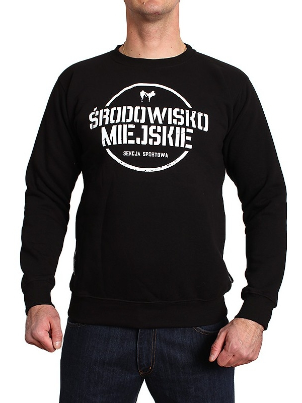 Bluza bez kaptura "Sekcja sportowa" - Czarna SM_788 Środowisko Miejskie