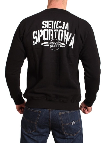 Bluza bez kaptura "Sekcja sportowa" - Czarna SM_788 Środowisko Miejskie
