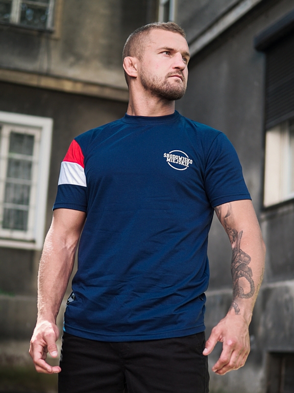 T-shirt "Classic small" - Navy/White/Red SM_854 Środowisko Miejskie T-SHIRTS