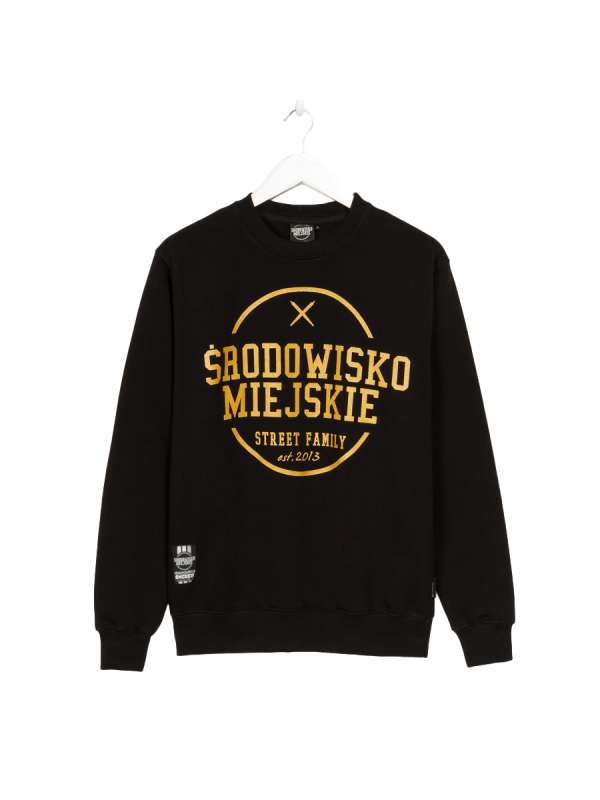 Bluza "Theme" - Czarna / Złota SM_445 Środowisko Miejskie