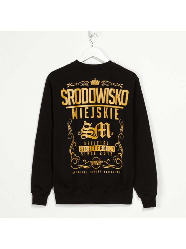 Bluza "Theme" - Czarna / Złota SM_445 Środowisko Miejskie