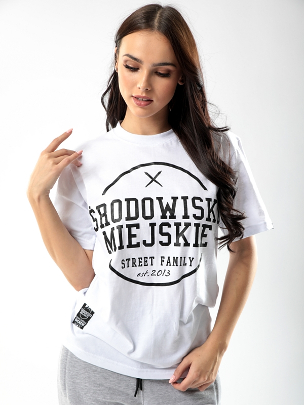 T-shirt "Theme" - White / black SM_496 Środowisko Miejskie T-SHIRTS