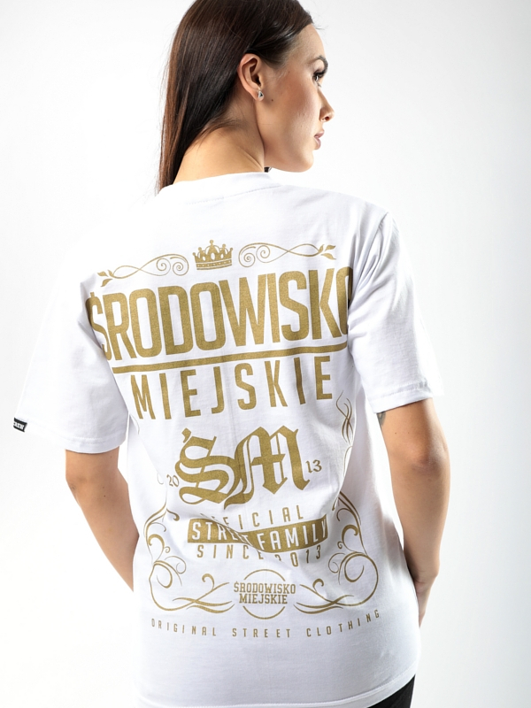 T-shirt "Theme" - White / Gold SM_534 Środowisko Miejskie T-SHIRTS