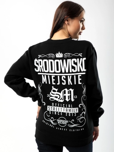 Crewneck "Theme" - Black / White Środowisko Miejskie - 1 2