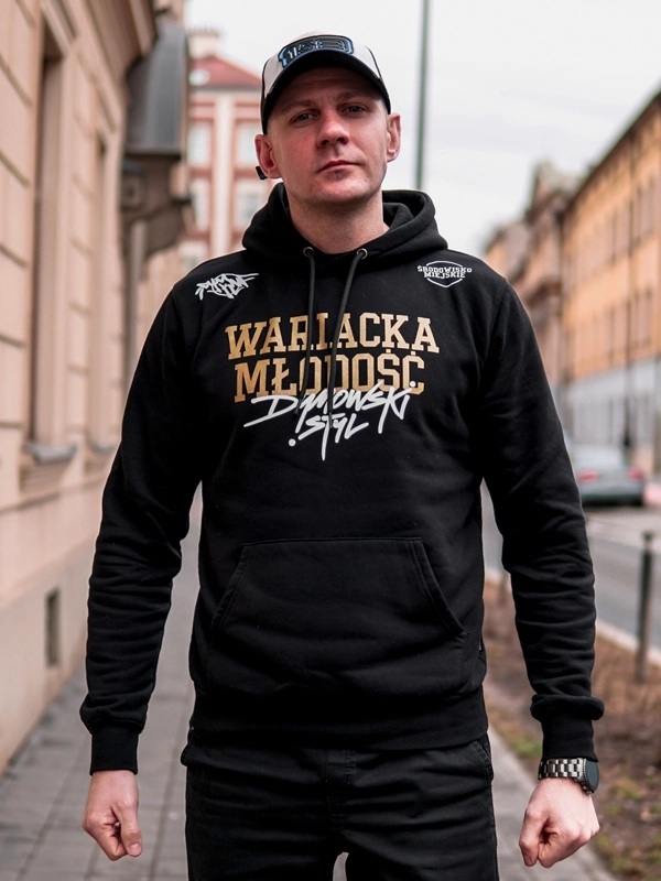 Hoodie "Środowisko Miejskie & DYM KNF" - Black SM_681 Środowisko Miejskie HOODIE