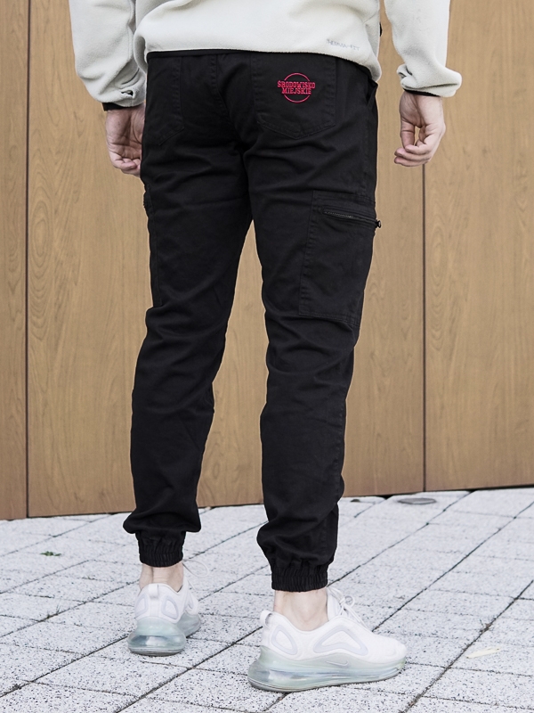 Pants Jogger Cargo "Classic Icon" Black / Red  Środowisko Miejskie JOGGER