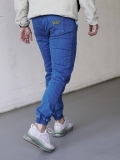 Spodnie Jeansowe Jogger "Classic Icon" Jasno Niebieskie / Złote