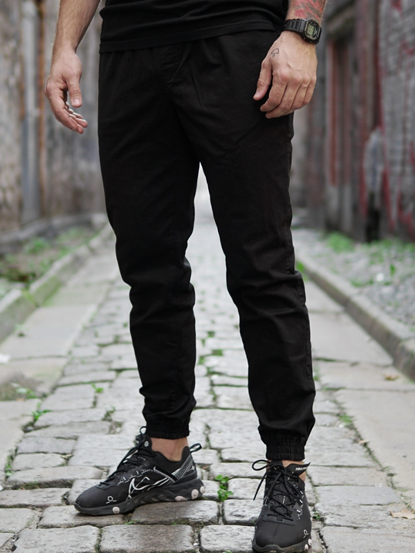 Pants Jogger "Classic Icon" Black/Red SM_941 Środowisko Miejskie JOGGER