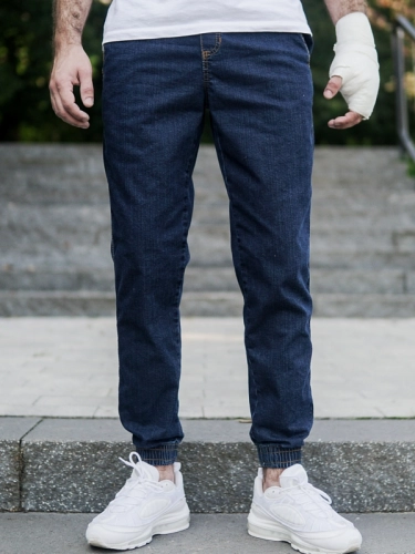 Pants Jeans Jogger Classic Icon Dark Blue SM_588 Środowisko Miejskie JOGGER 2