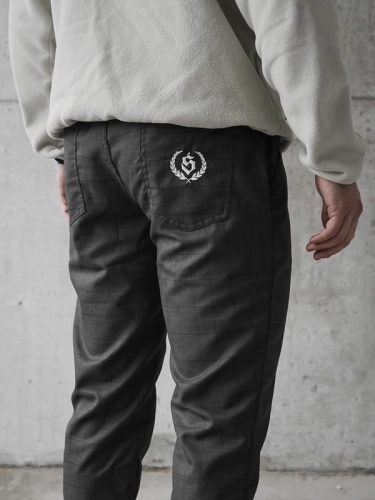 Pants Jogger "Laur" Dark plaid SM_1011 Środowisko Miejskie JOGGER