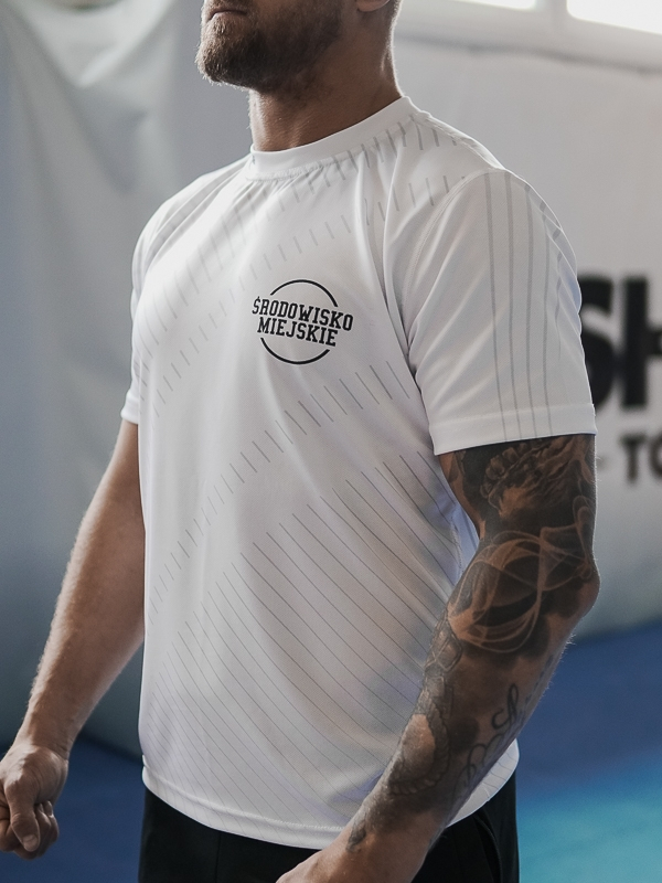 T-shirt Sport Mesh "Classic small" - White SM_1021 Środowisko Miejskie T-SHIRTS