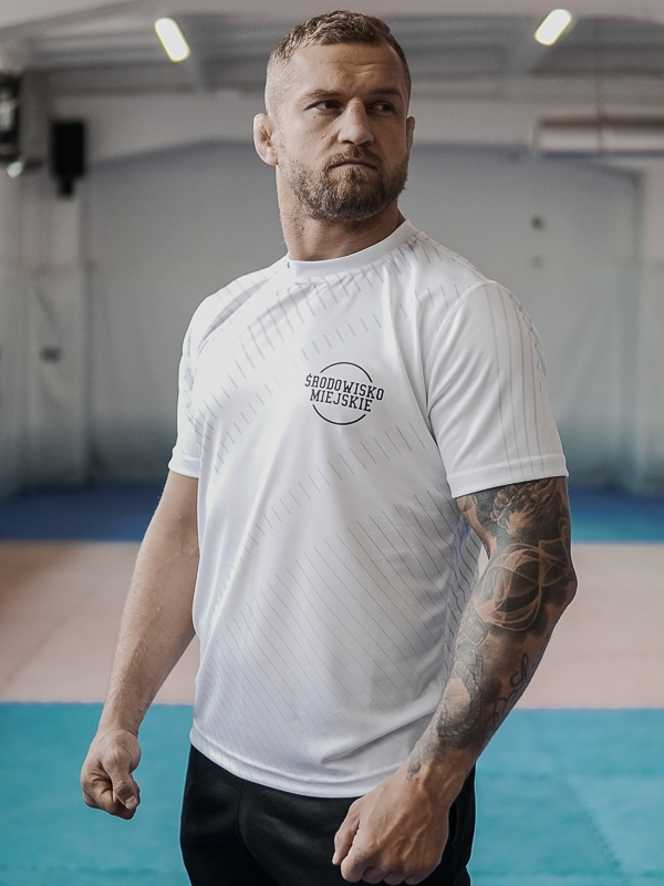 T-shirt Sport Mesh "Classic small" - White SM_1021 Środowisko Miejskie T-SHIRTS