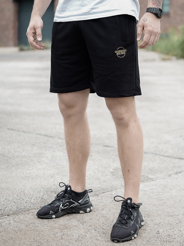 Shorts "Classic" - Black / Gold SM_1036 Środowisko Miejskie SWEAT SHORTS