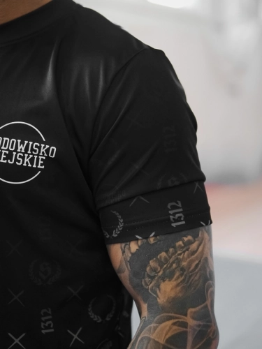 T-shirt Sport Mesh "Pattern" - Black SM_1039 Środowisko Miejskie T-SHIRTS