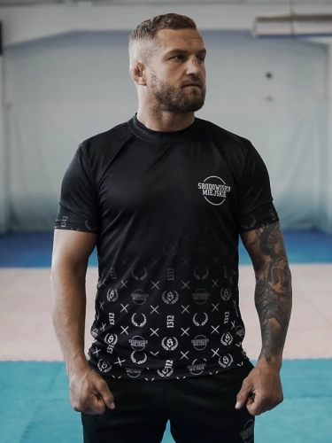 Koszulka Sportowa Mesh "Pattern" - Czarna SM_1039 Środowisko Miejskie