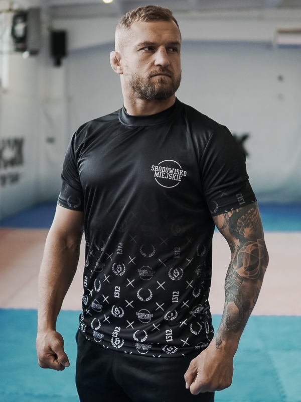 T-shirt Sport Mesh "Pattern" - Black SM_1039 Środowisko Miejskie T-SHIRTS