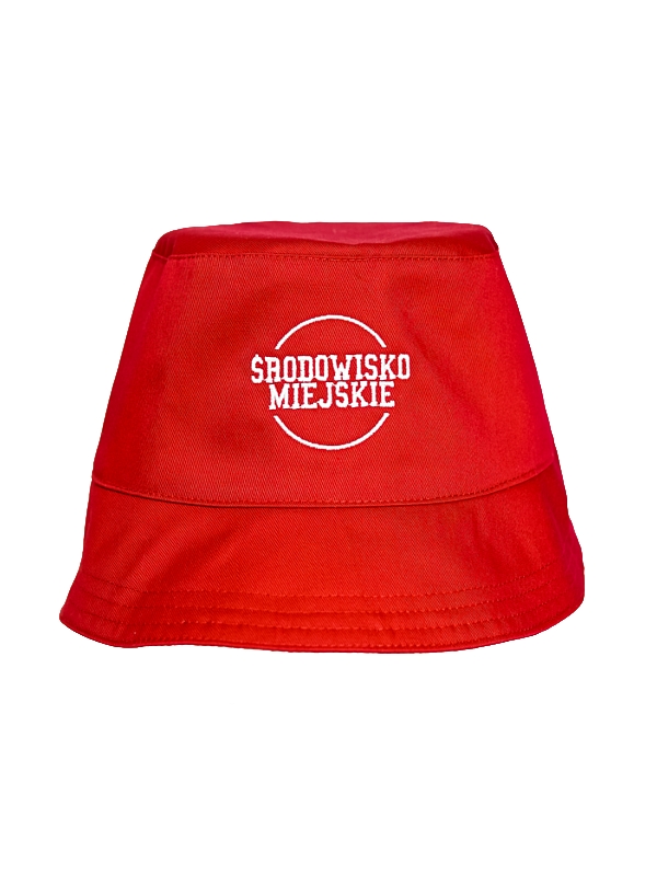 Bucket hat "Classic" - Red / White SM_1059 Środowisko Miejskie CAPS