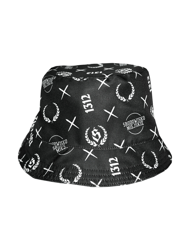 Bucket hat "Pattern" - Black / White SM_1061 Środowisko Miejskie CAPS