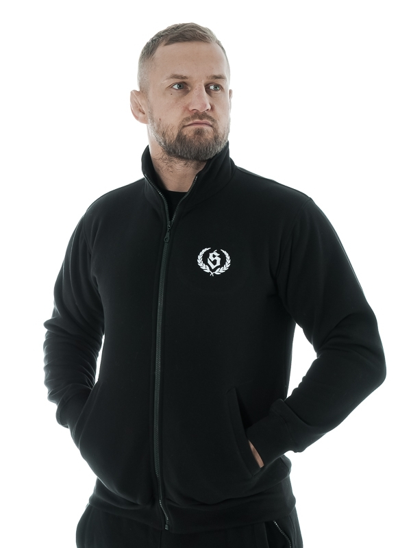 Bluza rozpinana stójka "Laur" - Czarna SM_1078 Środowisko Miejskie