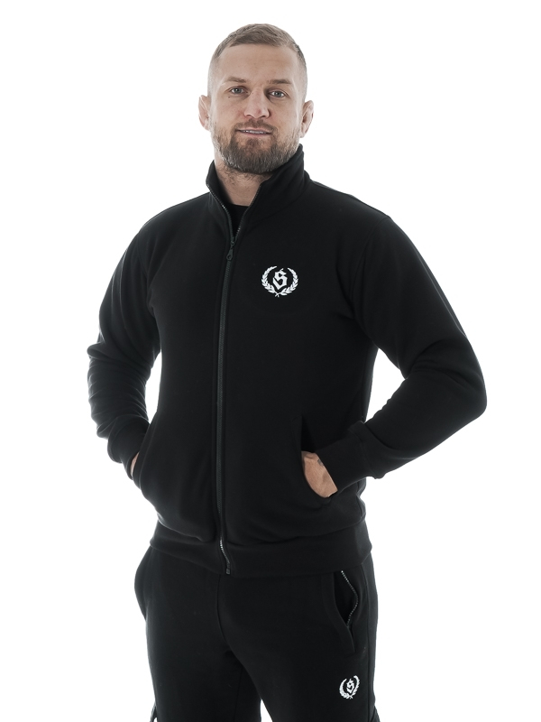 Crewneck ZIP "Laur" - Black SM_1078 Środowisko Miejskie SWEATSHIRTS ZIP