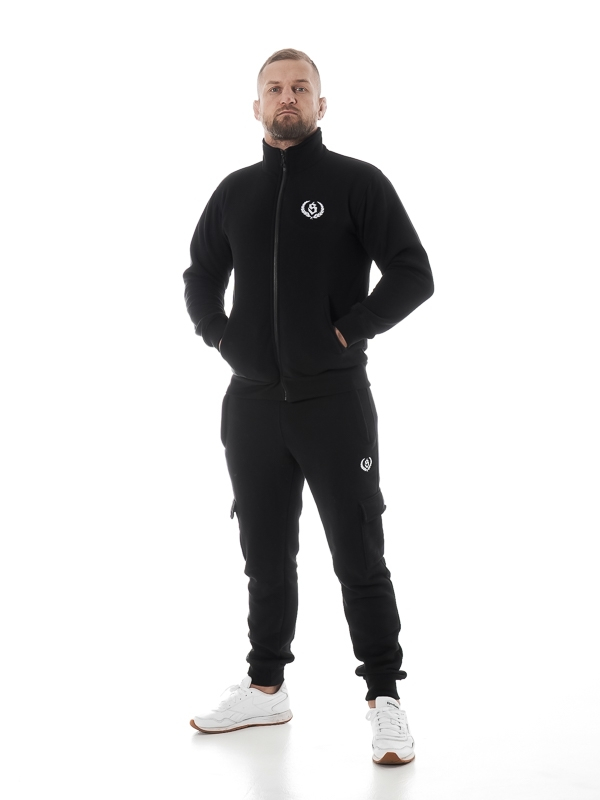 Crewneck ZIP "Laur" - Black SM_1078 Środowisko Miejskie SWEATSHIRTS ZIP