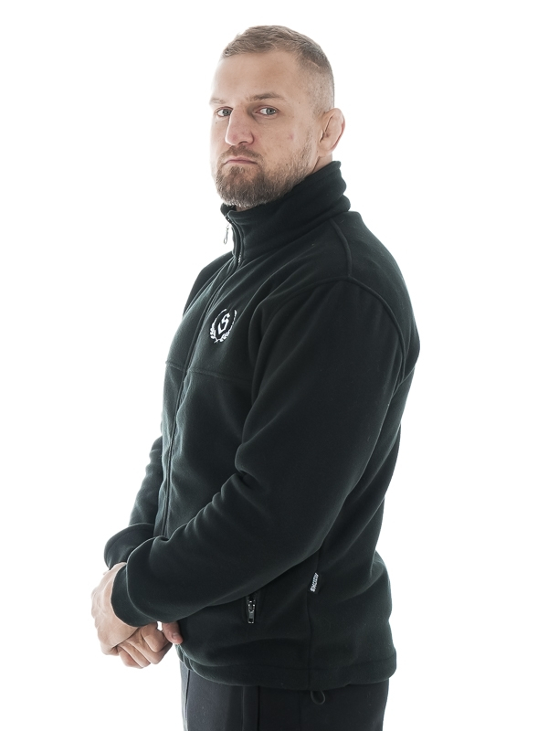 Fleece with stand-up "Laur" - Black SM_1087 Środowisko Miejskie FLEECE JACKETS