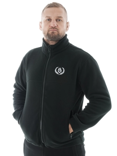 Fleece with stand-up "Laur" - Black SM_1087 Środowisko Miejskie FLEECE JACKETS