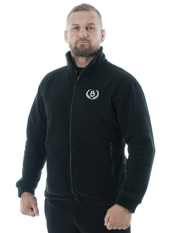 Fleece with stand-up "Laur" - Black SM_1087 Środowisko Miejskie FLEECE JACKETS