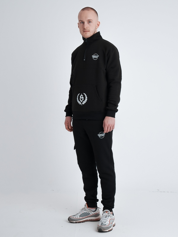 Crewneck "New street classic" - Black SM_1174 Środowisko Miejskie SWEATSHIRTS ZIP