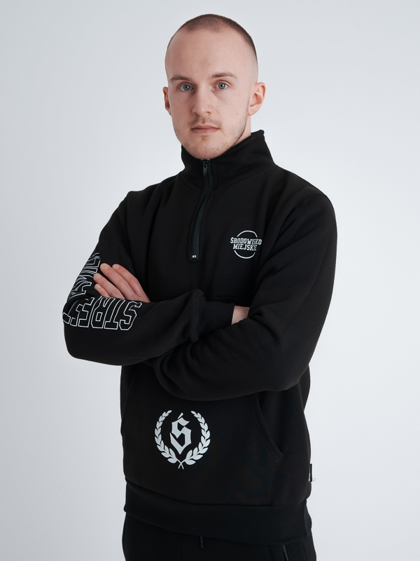 Crewneck "New street classic" - Black SM_1174 Środowisko Miejskie SWEATSHIRTS ZIP